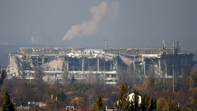 Laid to waste: Drone footage shows devastation at Donetsk airport (VIDEO)