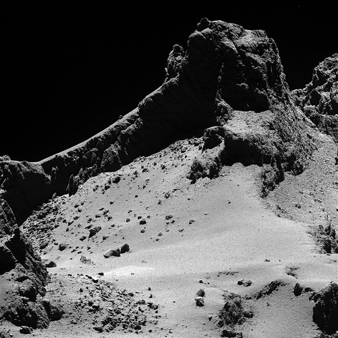Comet from 8 km (Image from esa.int)