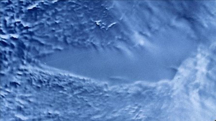RADARSAT image of Lake Vostok, Antarctica. (NASA)