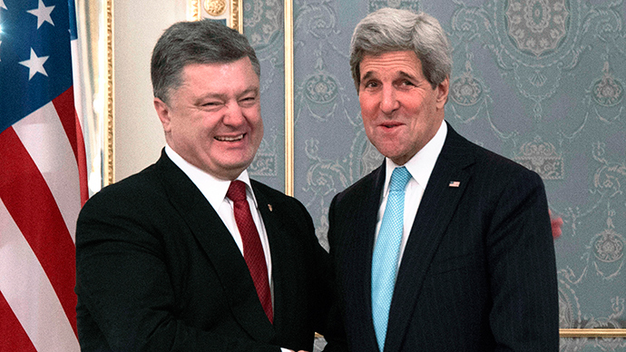 Kerry in Kiev: Shifting blame from Poroshenko govt as US mulls arms for Ukraine