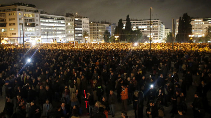 Greeks take to the streets to support government’s anti-austerity stance