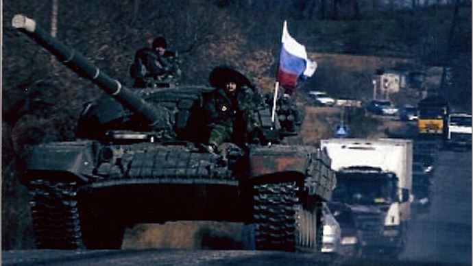 Russian tanks, soldiers / Photo provided by Sen. Inhofe