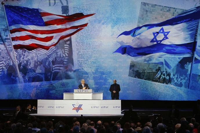 Israel's Prime Minister Benjamin Netanyahu addresses the American Israel Public Affairs Committee (AIPAC) policy conference in Washington, March 2, 2015. (Reuters/Jonathan Ernst)