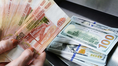 Russian ruble hits all-time 2015 high