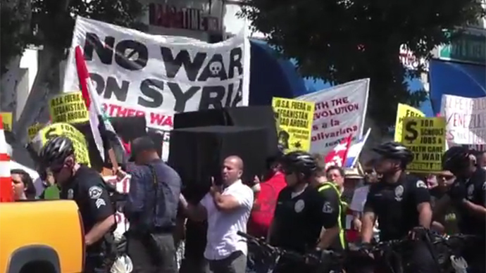 Anti-war activists stage protest in Washington DC, Los Angeles (VIDEOS)
