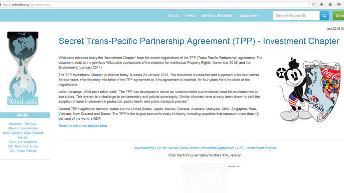 Leaked TPP investment chapter: Corporations can sue states in private courts