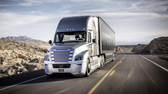 World's first self-driving truck takes to the highways in Nevada