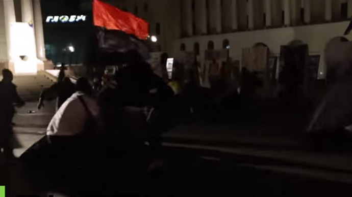 Masked attackers break up tent camp on Kiev’s Maidan, protest leader ‘expelled from the country’
