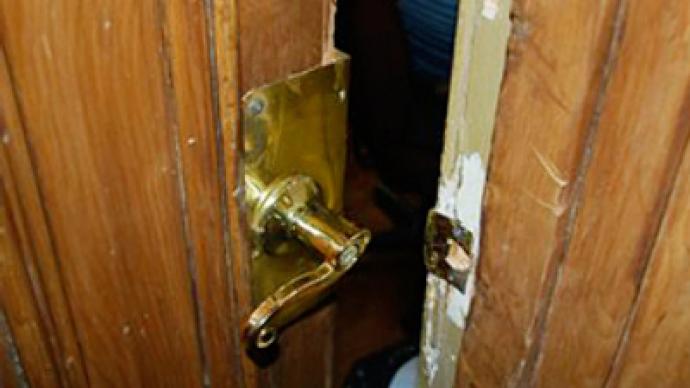 Bailiffs break down door to deliver victim to court