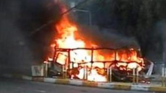 Bus blasted in Baghdad