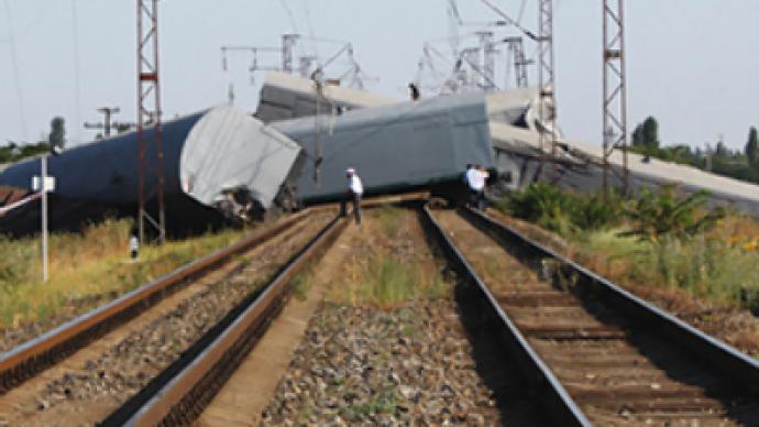 Train blown up in southern Russia