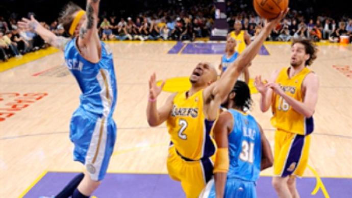 Denver claims first ever playoff victory over Lakers
