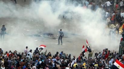 'Leave, leave': Anti-Morsi protesters chant as police respond with teargas