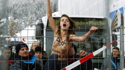 Barely a scuffle: FEMEN girl attacks MP