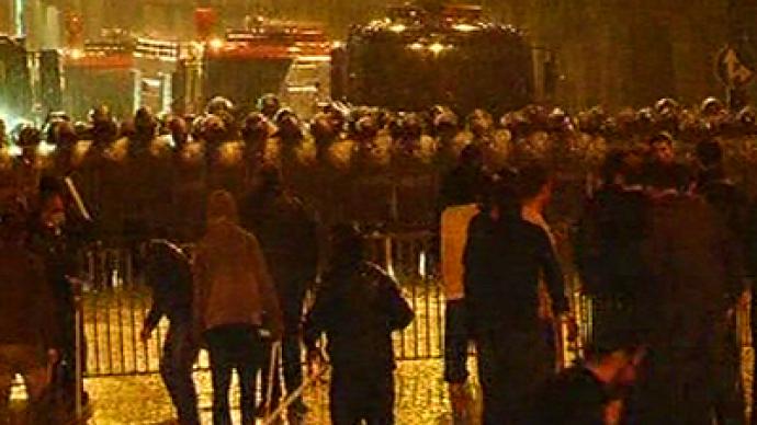 Georgian police dispersed protestors in Tbilisi 