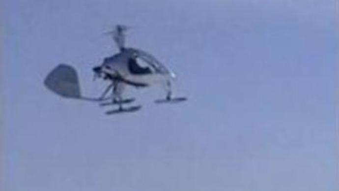 Homemade helicopter takes to the sky