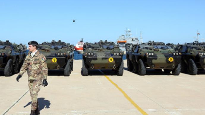 Military forces from Italy, Qatar in Libyan port ahead of revolution anniversary