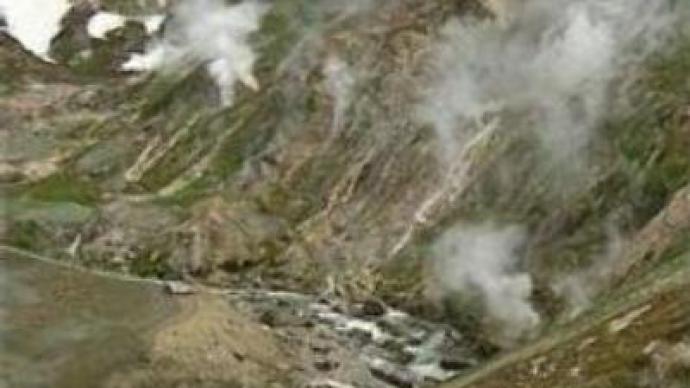 Mudflows cover part of Kamchatka's Geyser Valley