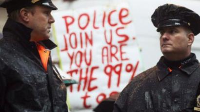 400 handcuffs: OWS 2-month birthday gift