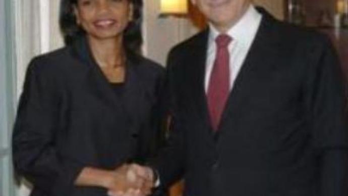 Rice meets Olmert in search for Middle East peace