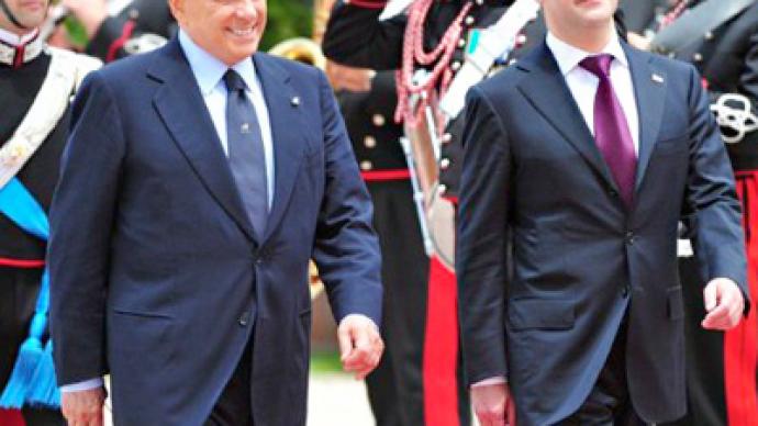 Medvedev talking Libyan war in Rome