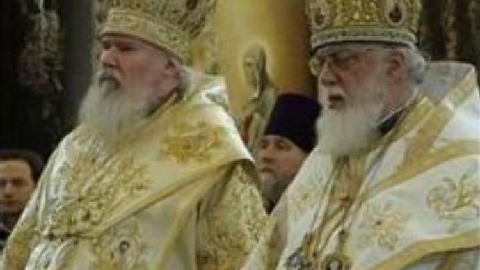 Russian and Georgian patriarchs hold service together