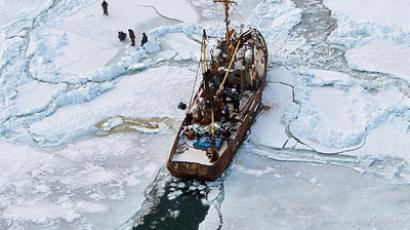 Vessel rescued from month-long ice trap