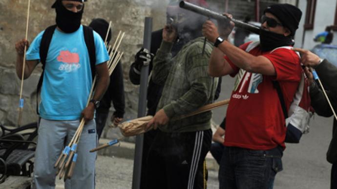 Spanish police clash with bazooka-wielding miners protesting austerity
