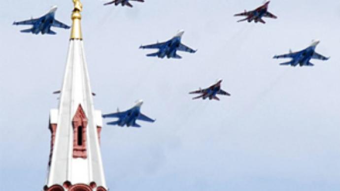 Strategic bombers above Red Square