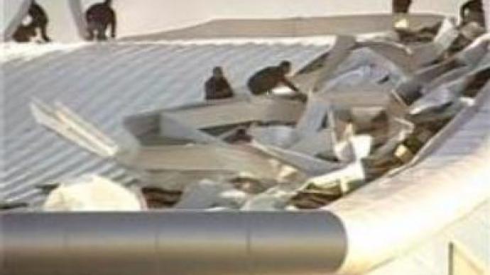 Strong wind hits Tbilisi airport  