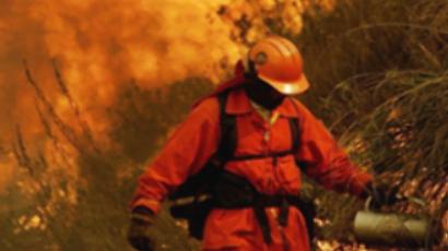 Firefighters battling blaze in Southern California