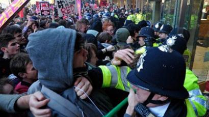 ‘Snatch squads’ caught on camera at London student rally