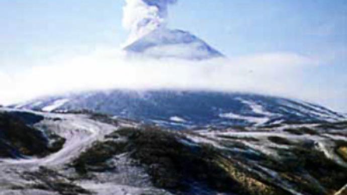 Volcano eruption in Far East