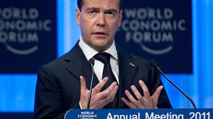 "We are what we are - but we are developing" - Medvedev to Davos