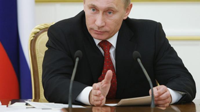 Putin reports to Russian public en route to Europe