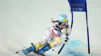 Top alpine skiers warm up in Moscow ahead of World Champs