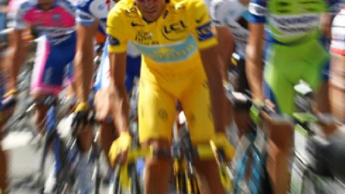 Contador celebrates second Tour de France victory  