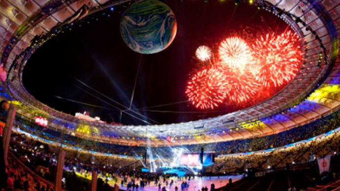 Kiev stadium opens in blaze of glory
