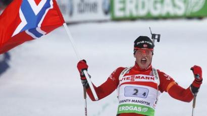 Russian relay team finish second behind Norway at biathlon Worlds 