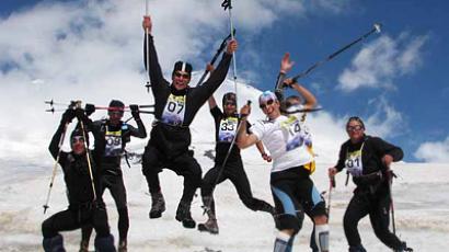Sky running record set at Mount Elbrus