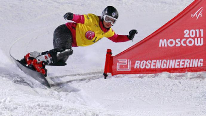 Russian snowboarder wins World Cup title in giant slalom