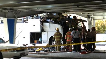 Seven dead, 38 injured in California tour bus crash (VIDEO)