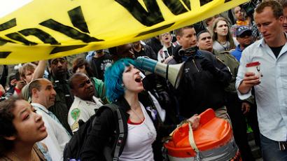 OWS to 'use bodies as weapons against the one percent' - activist