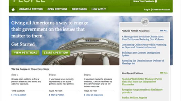 Threshold for White House petitions raised to 100,000