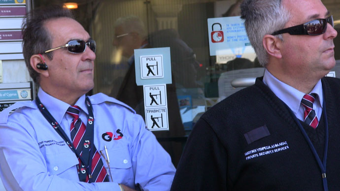 G4S private security conglomerate has cleaned up in contracts over the Cyprus collapse (Photo by Patrick Henningsen)