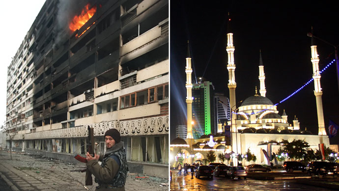 Grozny in 1995 ( L ) and 2011 (R) (AFP Photo / Michael Evstafiev / Stringer)