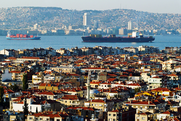Gulf of Izmir, formerly known as the Gulf of Smyrna, on the Aegean Sea in the Turkish city of Izmir (AFP Photo)