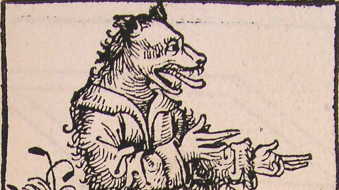 A cynocephalus. From the Nuremberg Chronicle (1493). Digital source: Beloit College