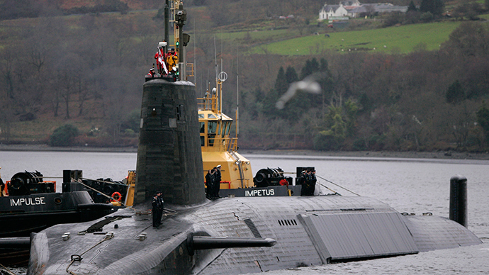 HMS Vengeance, a British Royal Navy Vanguard class Trident Ballistic Missile Submarine (Reuters / David Moir)