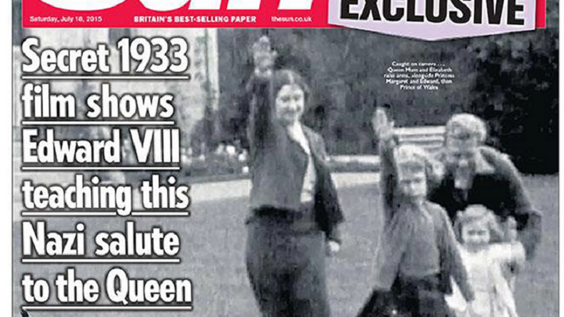 Le Sun à propos des photos de la Reine faisant le salut nazi : «c'est d'une importance historique»